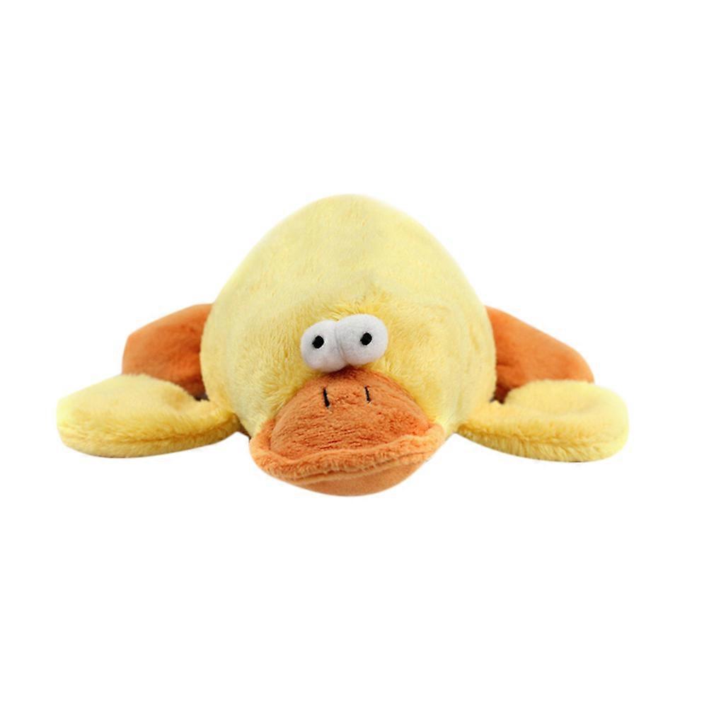 Plush Dog Chew Toy for Pet Use Yellow Making Sound When Playing Big Mouth 7 Inch