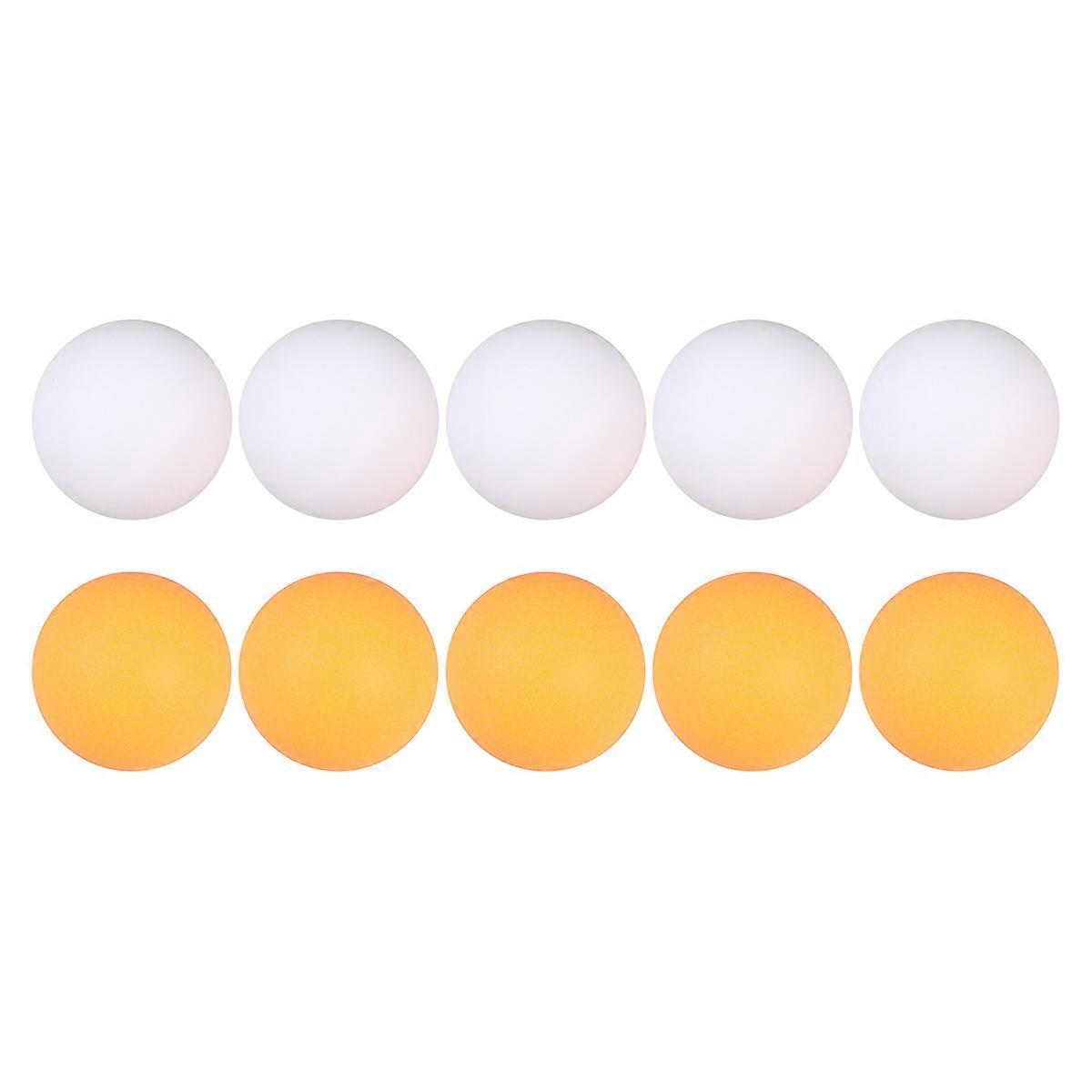 10pcs in One Suit Pong Balls Durable Table Tennis Balls for Outdoor Home Sports(5 Pieces for Each, Yellow, White)