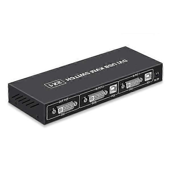 محول DVI Kvm لمشاركة الطابعة USB Hub 2 في 1 محول محطة الإرساء Kvm