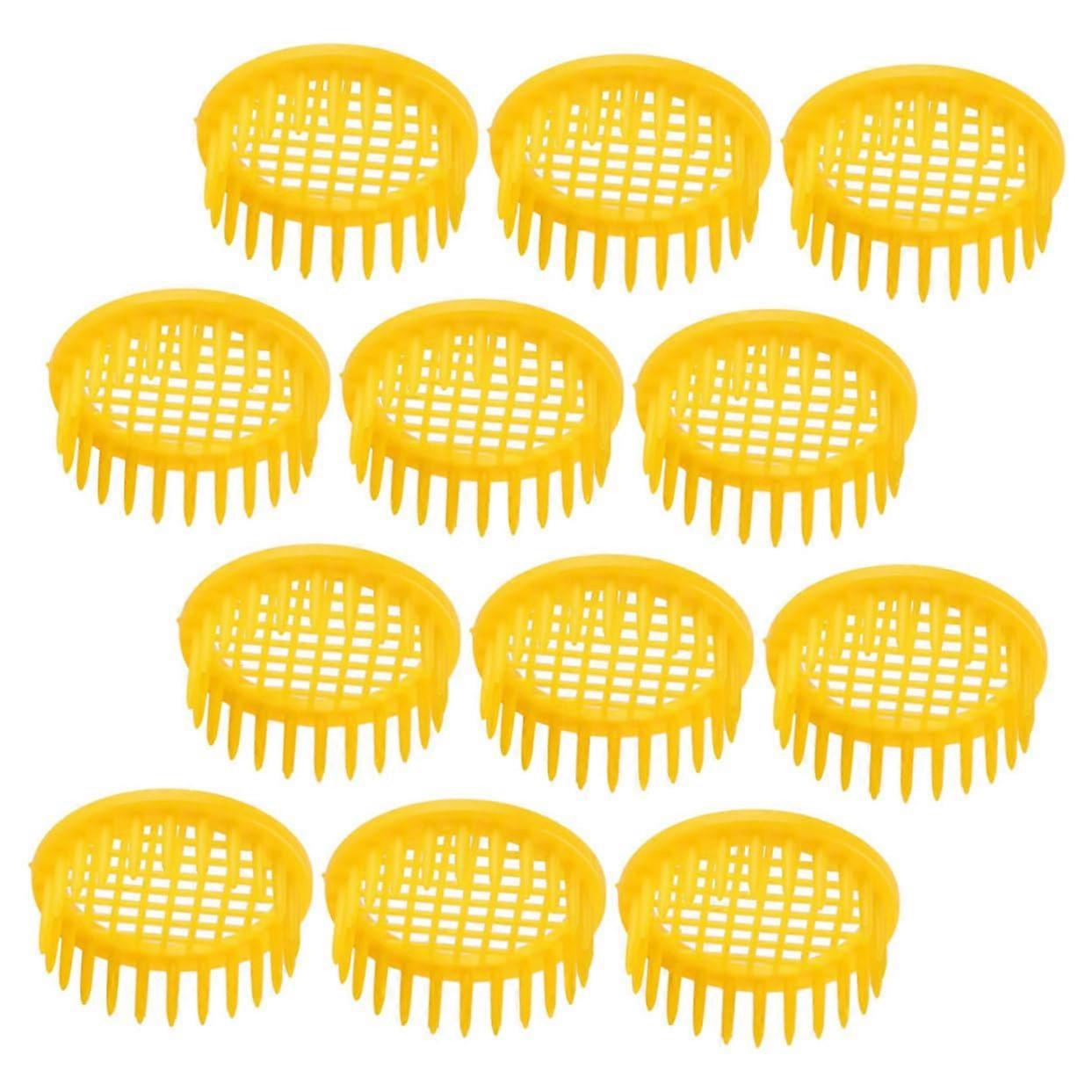 Bee Breeding Cell Cages Set of 12 Honeycomb Raising Tools for Garden Beekeeping - Durable Plastic, Easy to Use