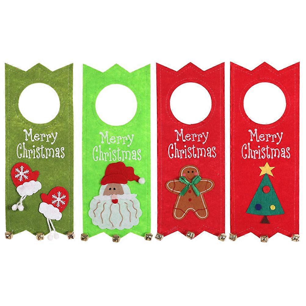 متعدد الألوان عيد الميلاد مقبض الباب قفازات الديكور شكل لأفراد الأسرة الاحتفال بالعطلة 11.5 × 0.2 × 29 سم 1 قطعة