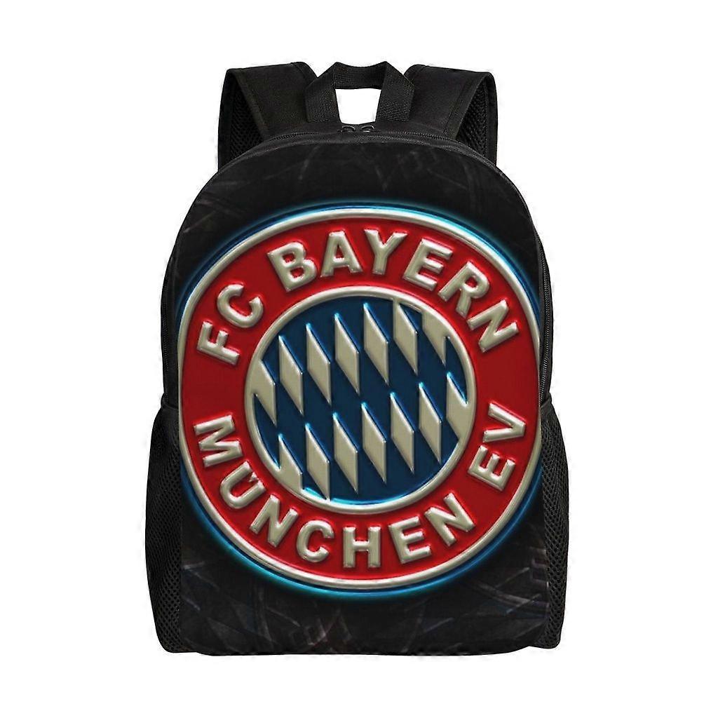 FC بايرن ميونيخ حقيبة ظهر للمراهقين حقيبة مدرسية قماش دفتر ملاحظات حقيبة ظهر للجنسين-hjka2448