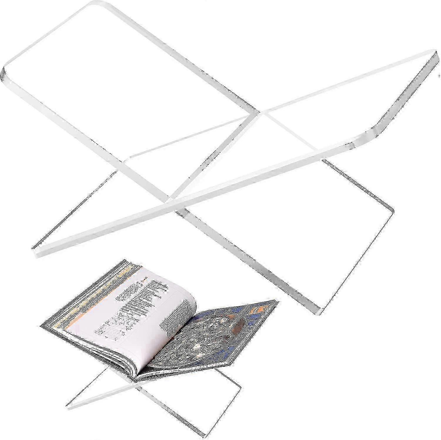 Acrylic Book Holder, Clear Acrylic Book Holder, Open Large Book Display Stand Transparent Sturdy Book Reading Stand Art Book