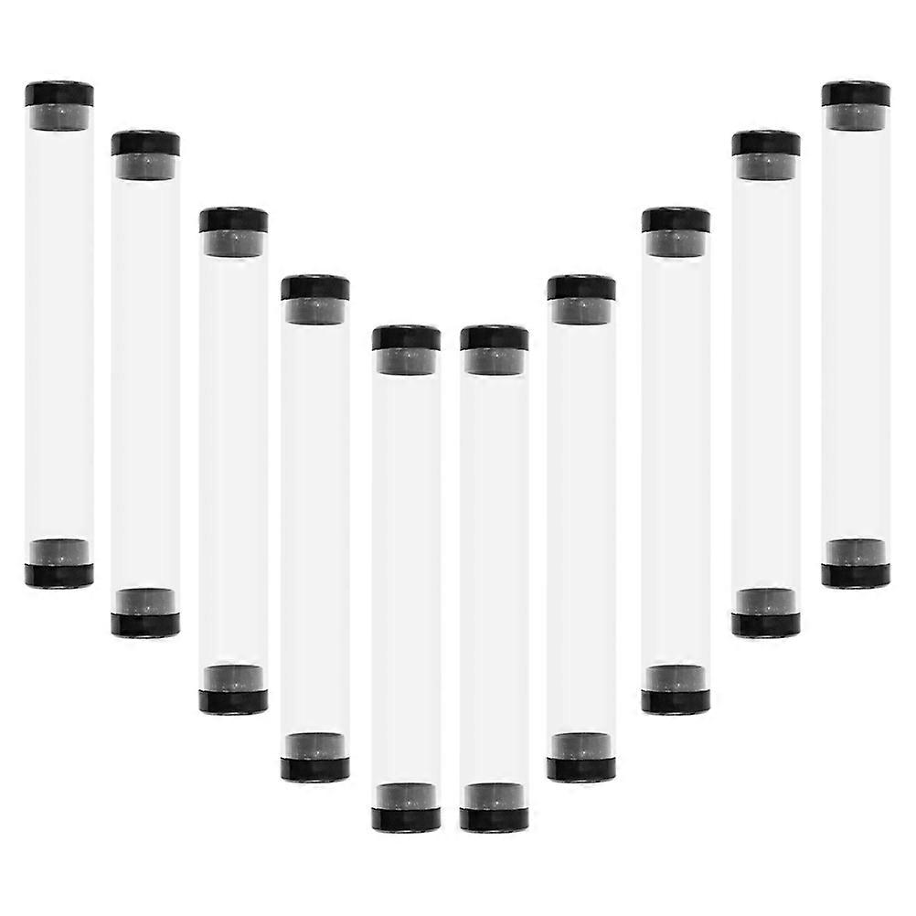 Transparent Cylinder Pen Cases   Secure Storage for Ballpoint Pens & Writing Instruments, Detachable Ends, 10pcs Set for School & Office Use