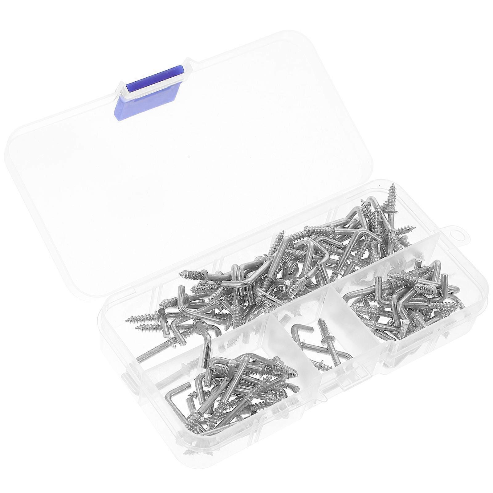 It looks like you're referring to a product listing for **100 pcs shape self tapping screws with plated metal hooks**, designed for **right angle