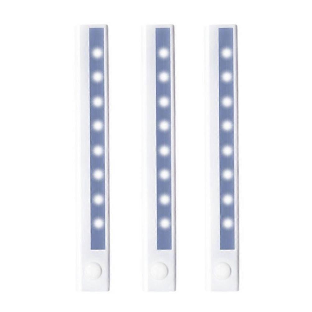 LED Sensor Light Strip For Bathroom And Staircase With Motion Detection Feature In White Color 3Pcs