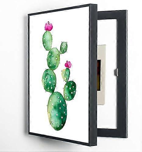 Electrical Meter Box Vertical Switch Box Cover Nordic Small Fresh Leaf Design 55x65cm Model 010 Decorative Painting