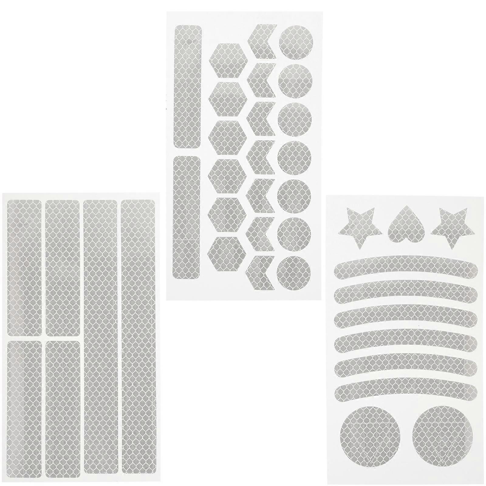 Creative Warning Reflective Tape For Stroller Night Riding 3 Sheets High Visibility