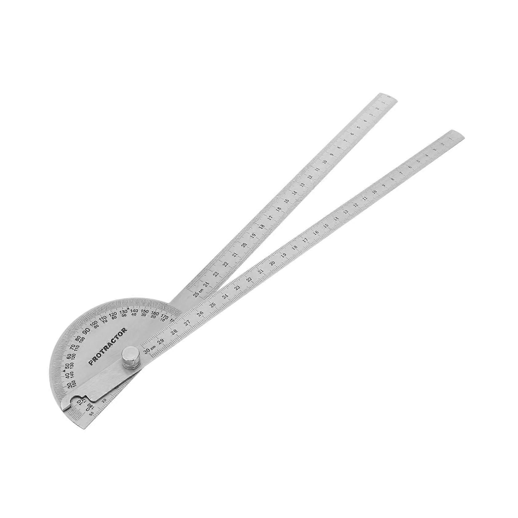 Adjustable Stainless Steel Protractor for Woodworking, Multifunctional Angle Measuring Ruler
