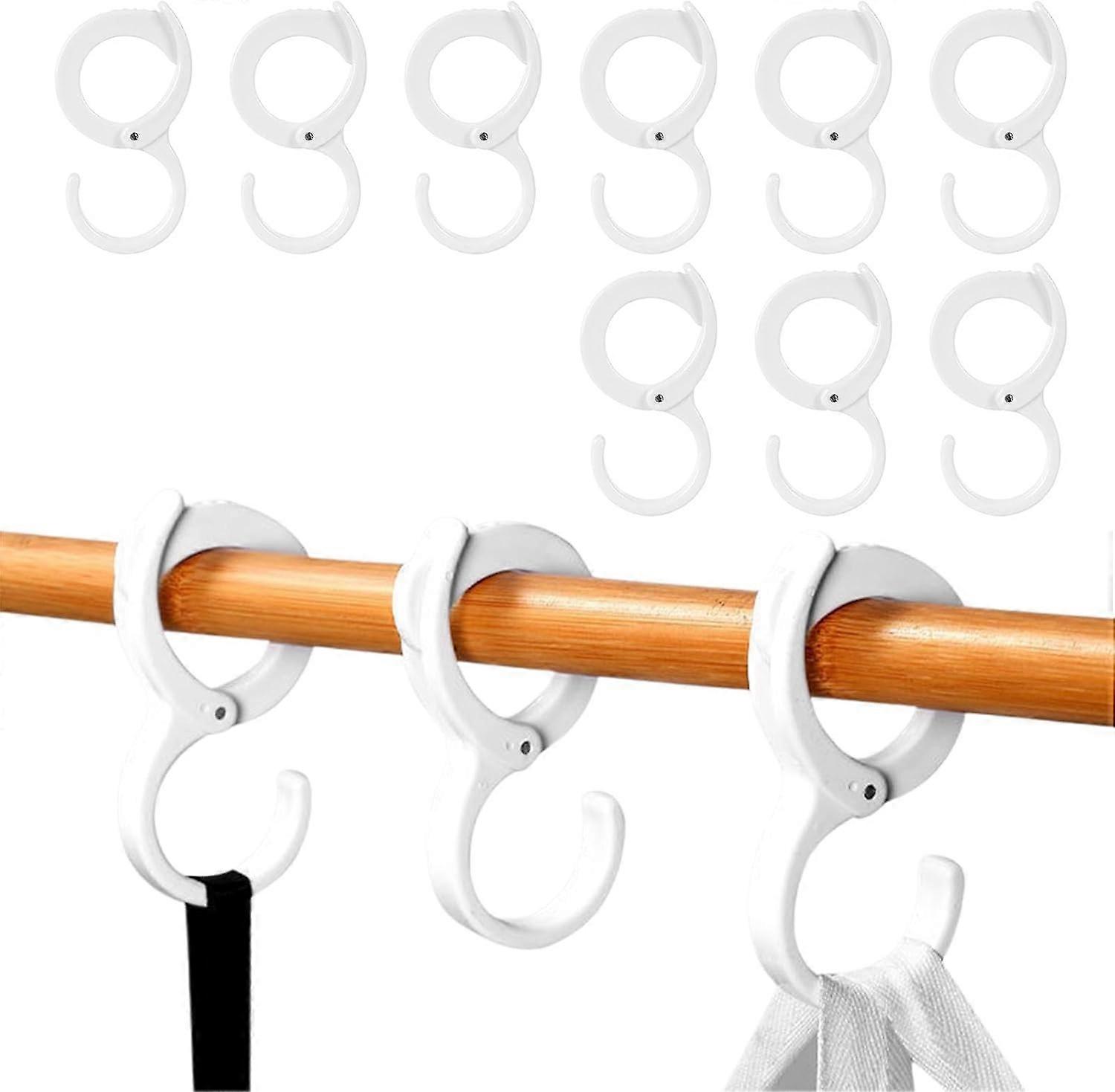 9Pack Anti-Drop S Hooks - S Shaped Locking Hooks - Adjustable Length