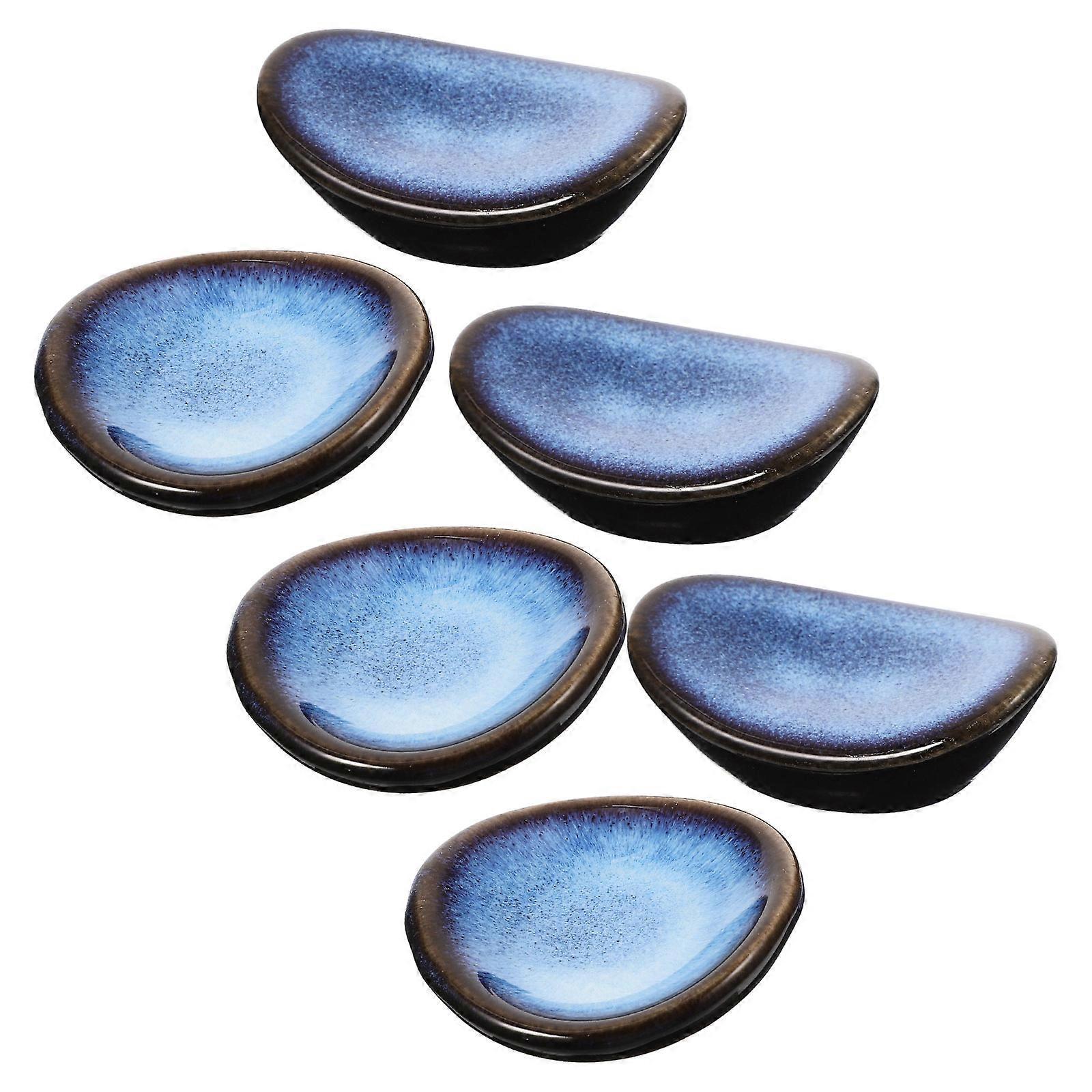Chopsticks Storage Holder 6Pcs Simple Style Oval Shape For Dining Table Decoration Home Use And Tableware Accessories