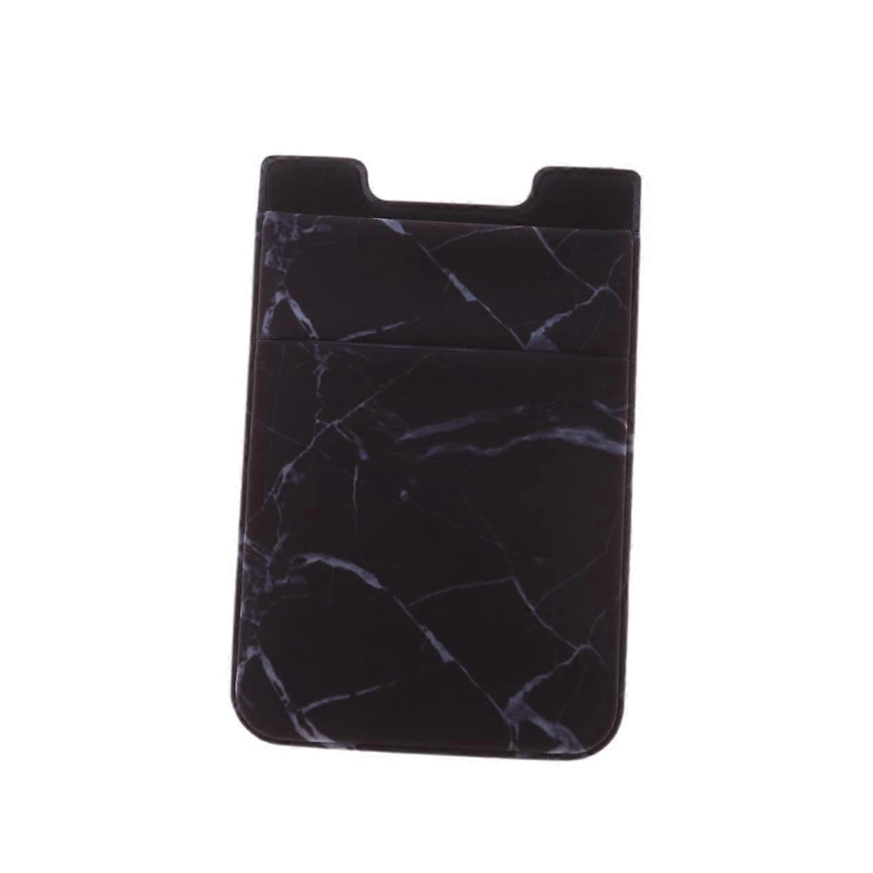 Mobile Phone Wallet StickOn Case Card Holder Clip 1 black