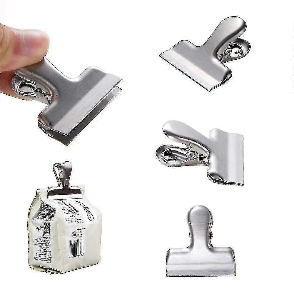 1.5'' 10pcs Less Steel Bag Clips, Tight Grip