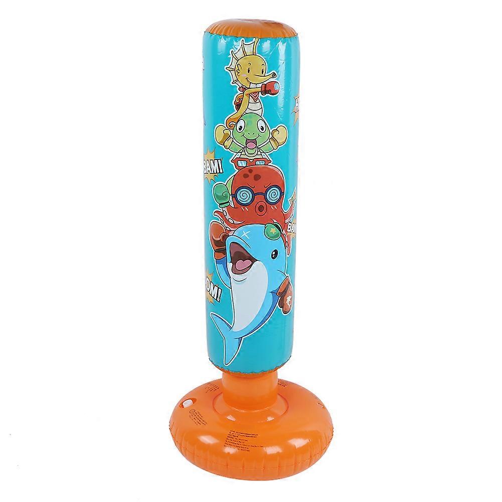 Inflatable Boxing Column Children Kids Hitting Punching Bag Sandbag Pressure Relief AccessoryBlue