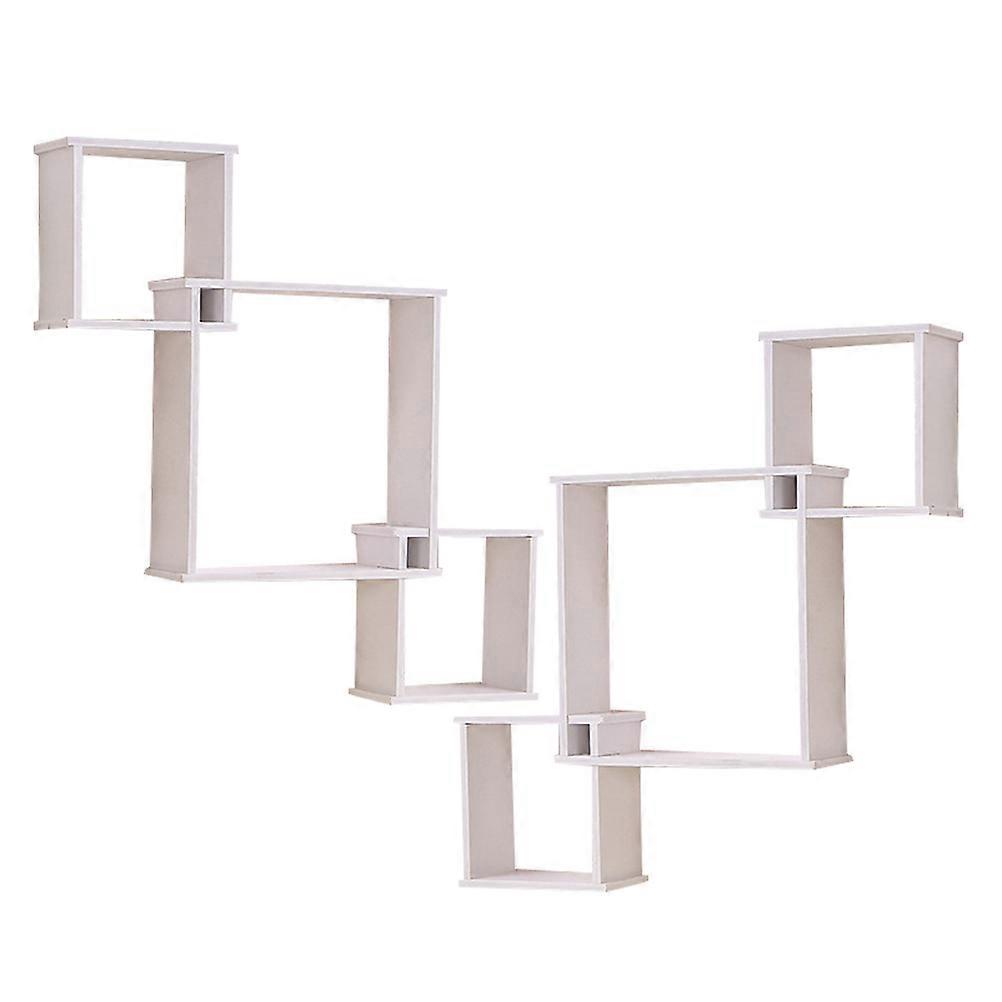 2 Sets Floating Wall Square Shelves for Bedroom Display