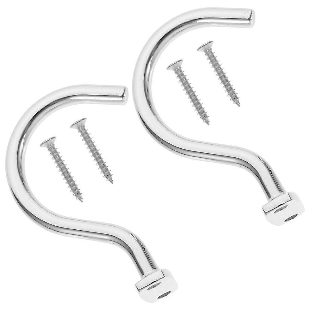 Wear-Resistant Cue Hook Silver Snooker Hook for Convenient Pool Use 2Sets