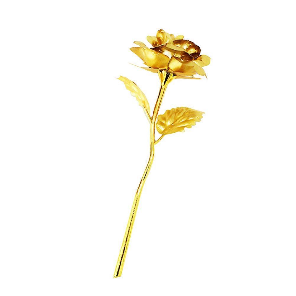 Gold Foil Artificial Rose for Decor and Special Occasions