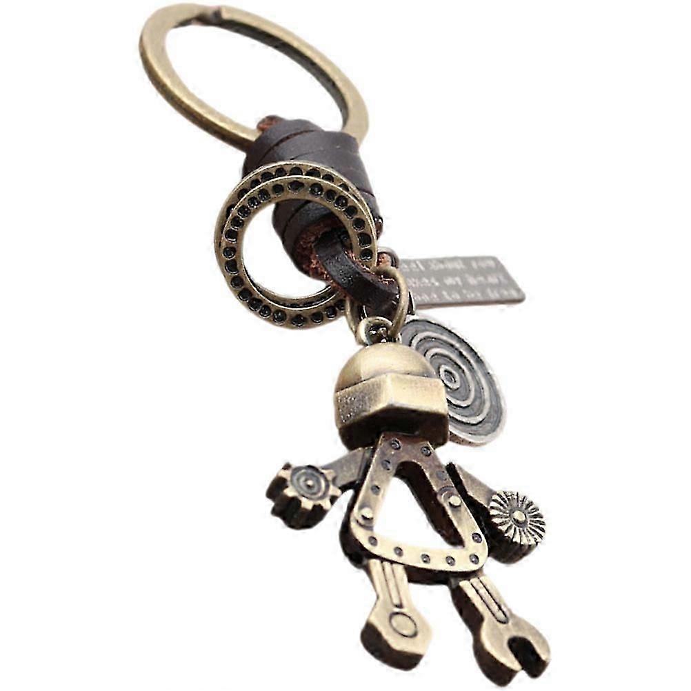 Creative Key Chain Backpack Keychain Robot Keychain Dark Green Rectangular Bag Accessory For Girls 1Pack