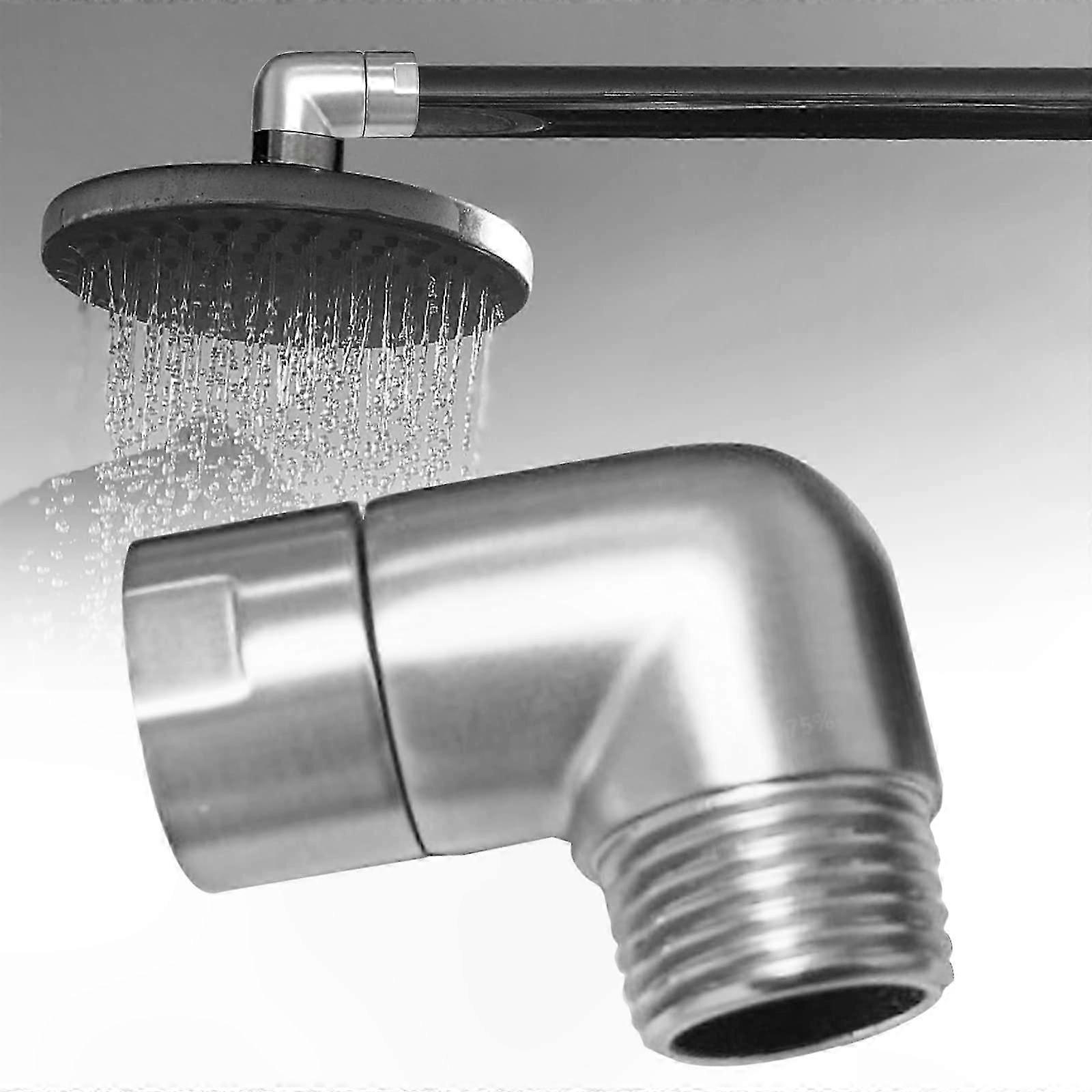 Shower Arm Elbow Adapter, 90 Degree Shower Head Extension Connector for Handheld Shower Hose Connection