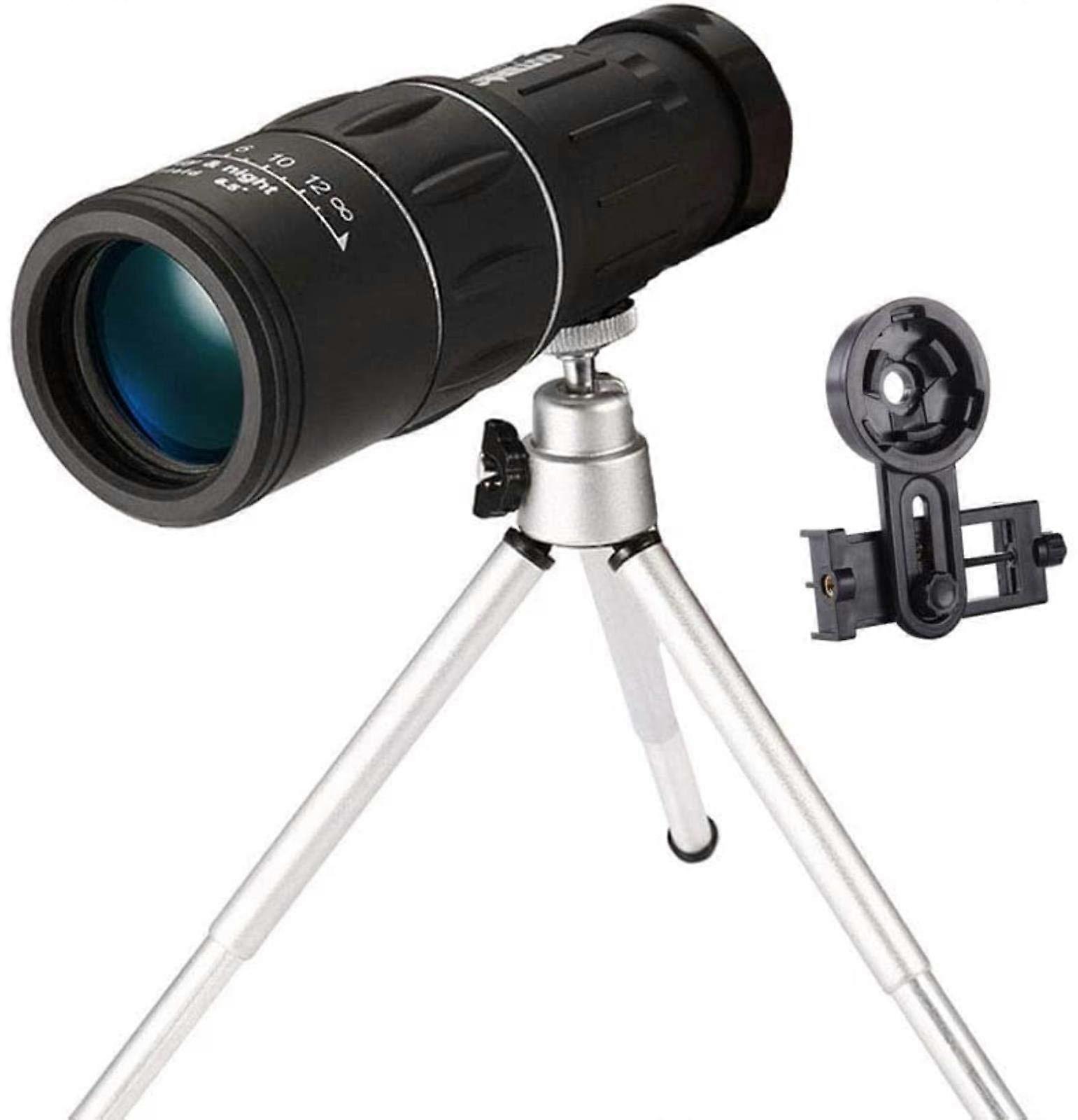 Monocular Telescope 16x52 High-Performance Compact Lifetime Waterproof BAK4 Prism With Smartphone Adapter Tripod