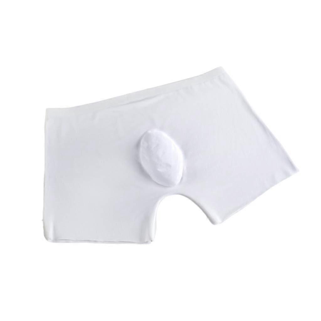 Sexy Men's Breathable Briefs with Soft Pockets, Comfortable Boxer Shorts, Funny White Underwear, Size XXL
