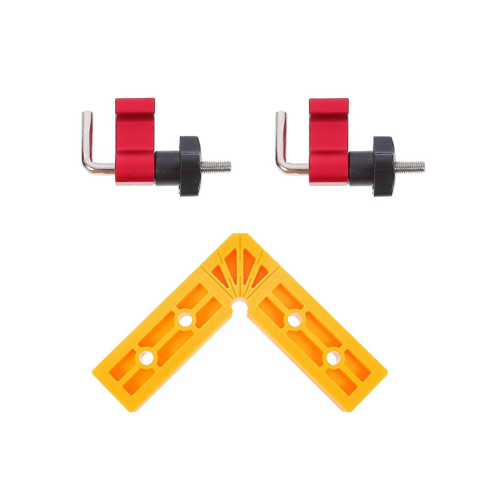 Angle Adjustment Clip 1 Set Yellow Plastic Tool for Accurate Measuring and Clamping in Woodworking 12X12CM Size