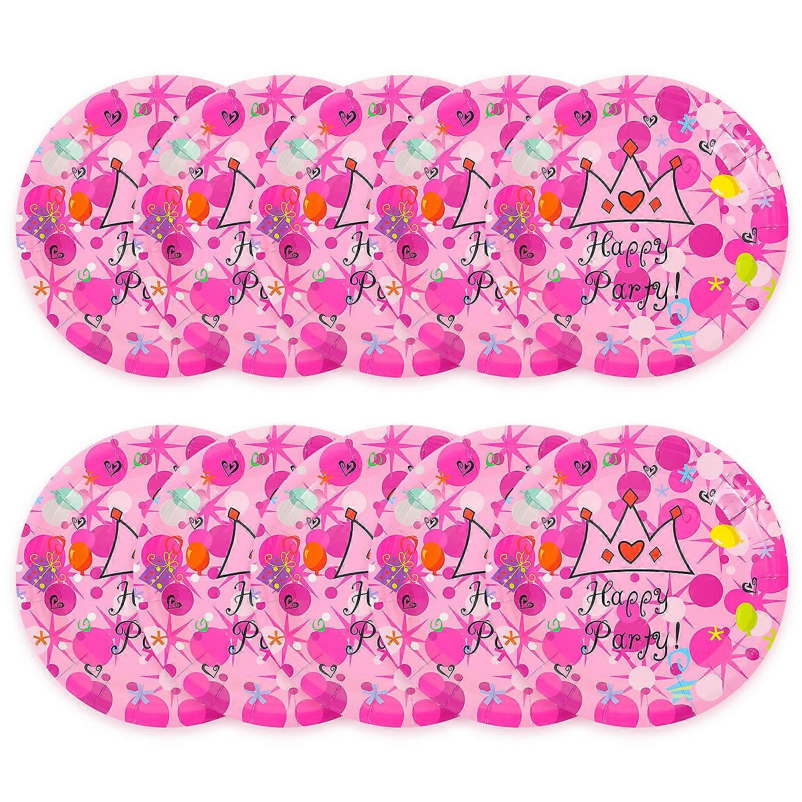 Party Decorations Paper For Birthday Party 10Pcs Delicate Pattern Round 7 Inch