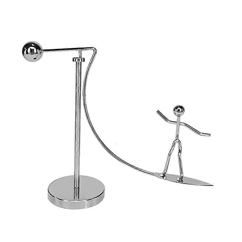 Desktop Skating Man Tumbler Ornament – Unique Balance Ball Art Decor for Home or Office – Creative Motion & Energy Conservation Display Accessory