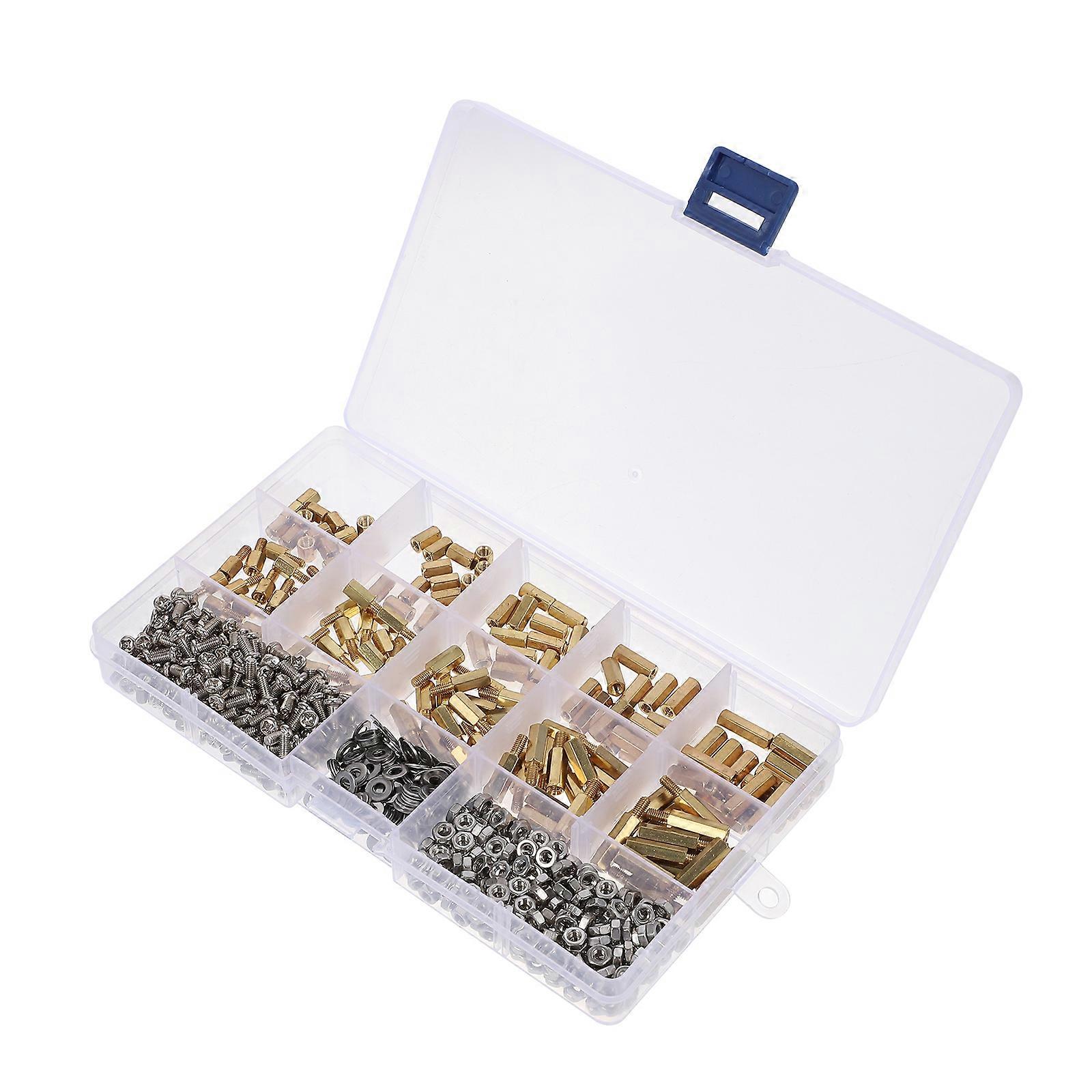 1set Assorted Pcb Standoffs And Screws Nut Kit Standoffs For Motherboard And Electronics Fasteners For Chassis