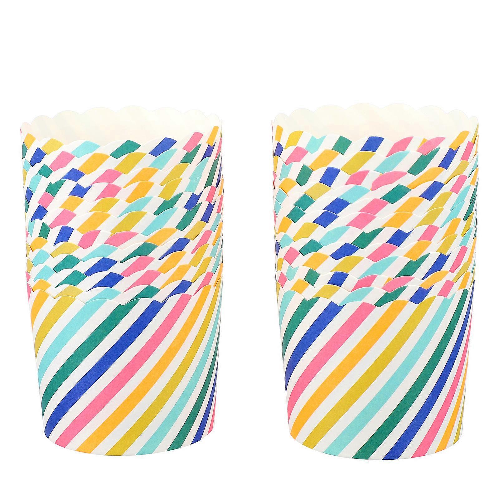 Multi Color Cupcake Liners for Party Use Disposable Paper Baking Cups Great for Muffins and Cakes 48pcs