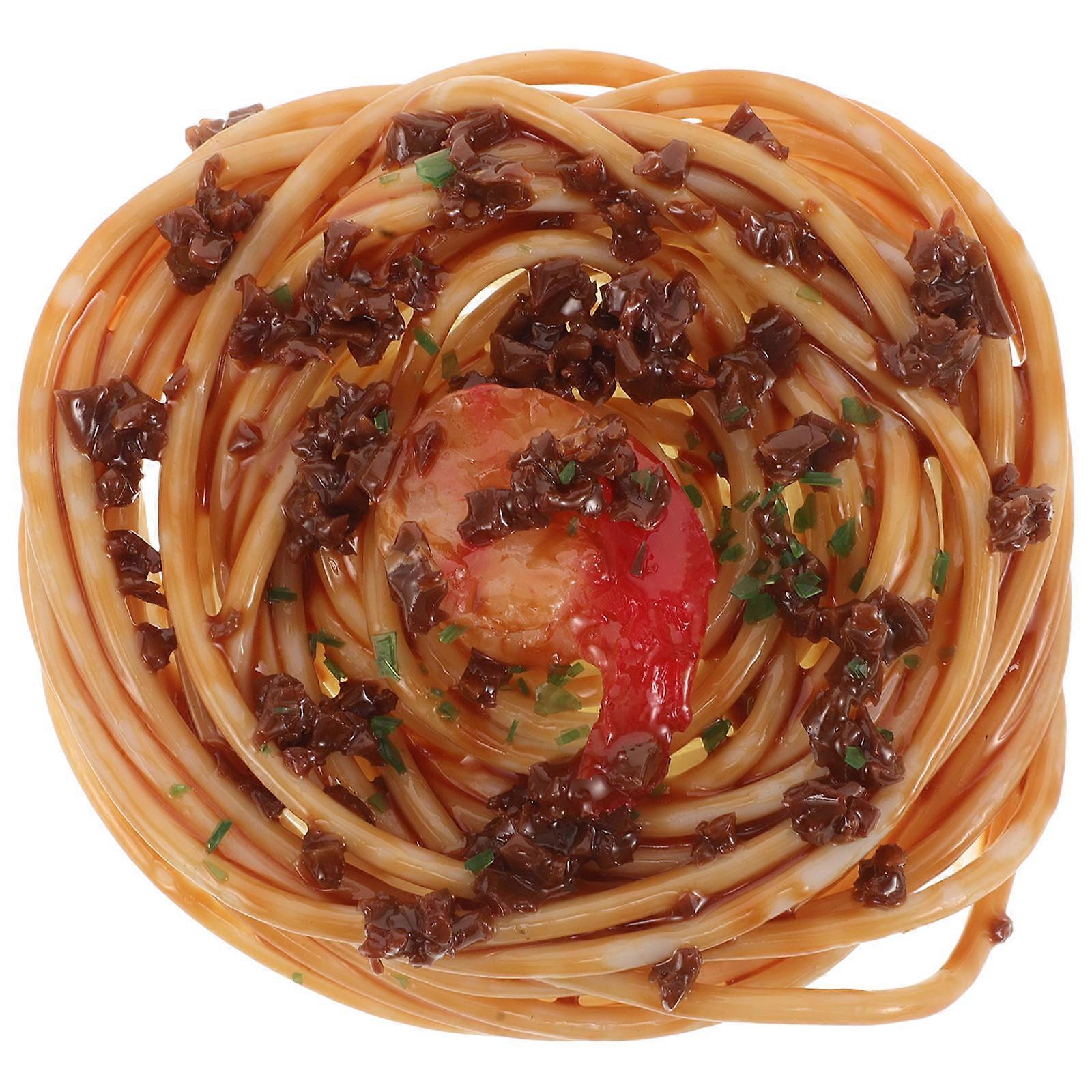 Realistic Simulation Spaghetti Pasta for Teaching Durable Resin Material Assorted Color 5.9 Inch