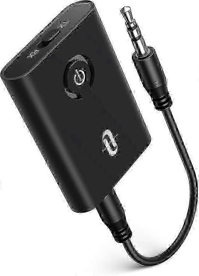 2-in-1 Wireless o Transmitter & Receiver Adapter for TV, PC, Car with 3.5mm AUX Support