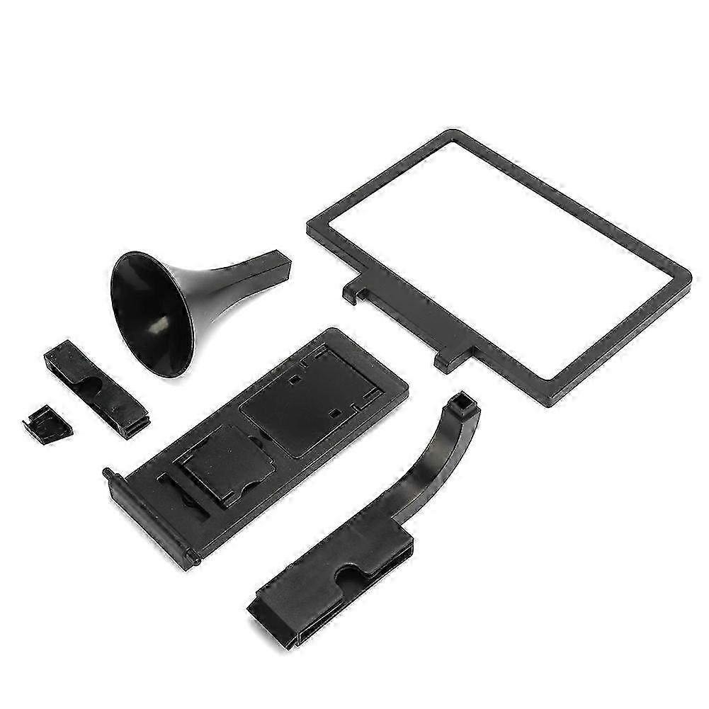 High Definition 3D Video Screen Magnifier Bracket for Mobile Phones - Black ABS Amplifier for Enhanced Viewing Experience