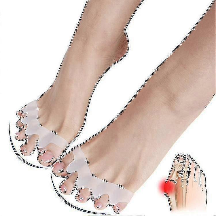 Comfortable Toe Separators for Correcting Overlapping and Crooked Toes - 2 Pack