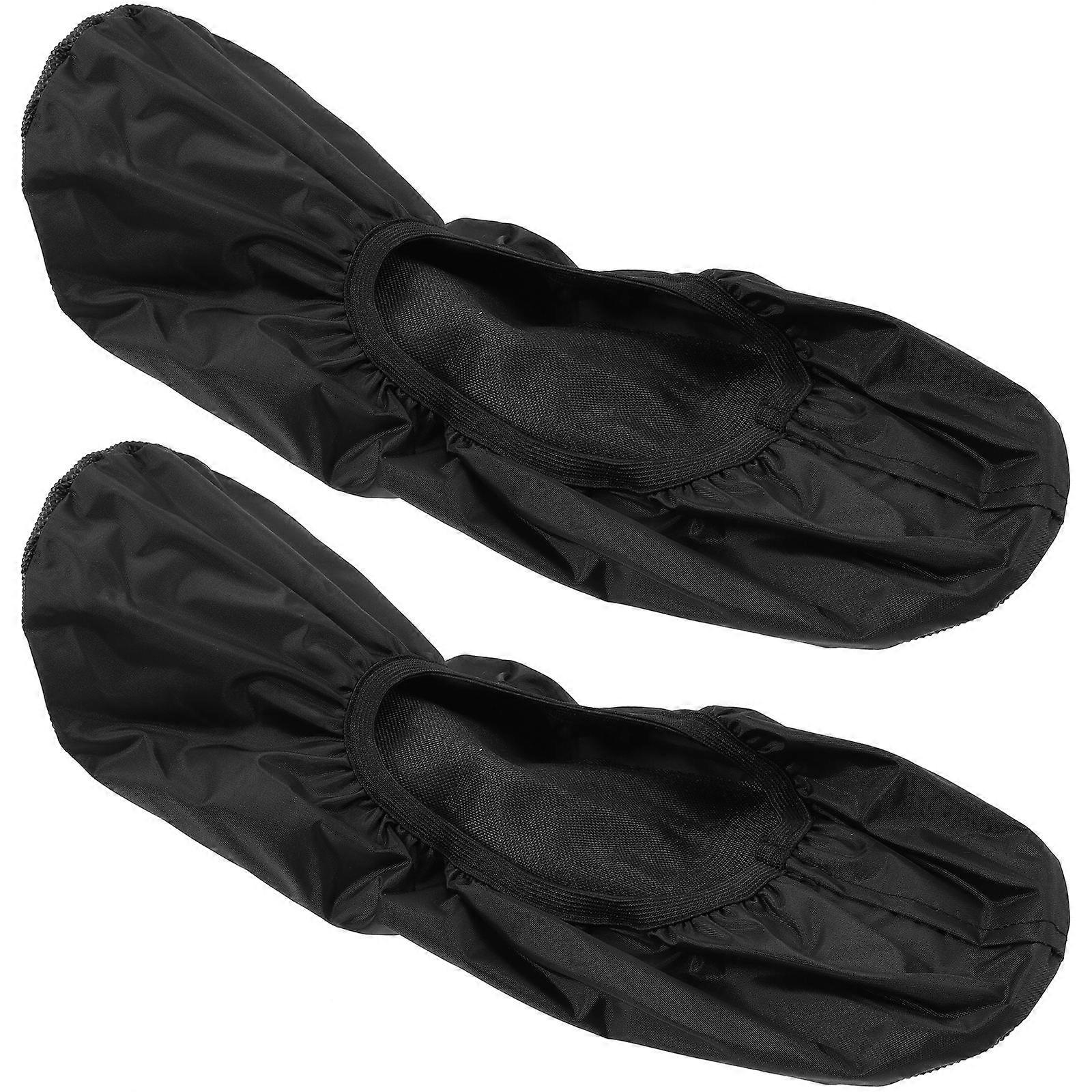 Bowling Shoe Covers for Protecting with Fine Workmanship and Excellent Texture Made of Polyester Black
