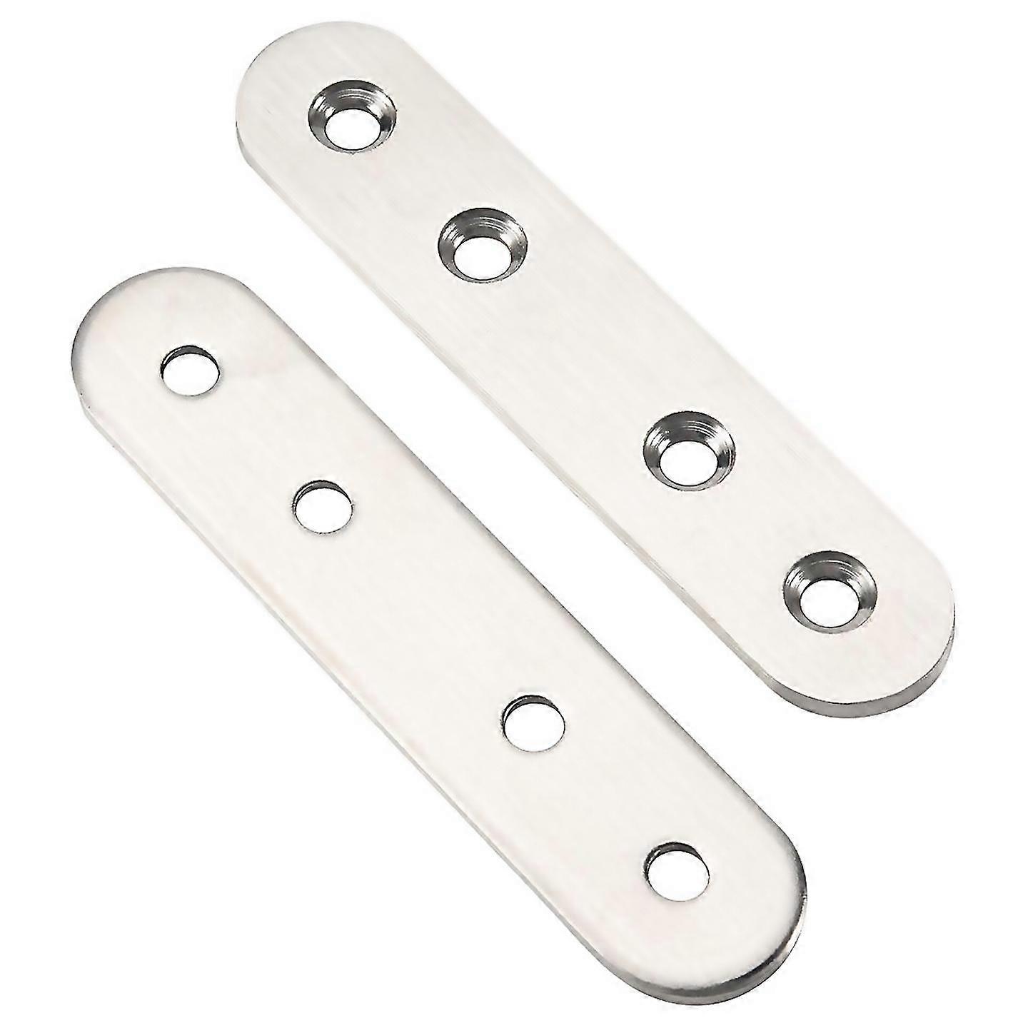 For 2x Flat Stainless Steel Repair Mending Fixing Plate Brackets Support
