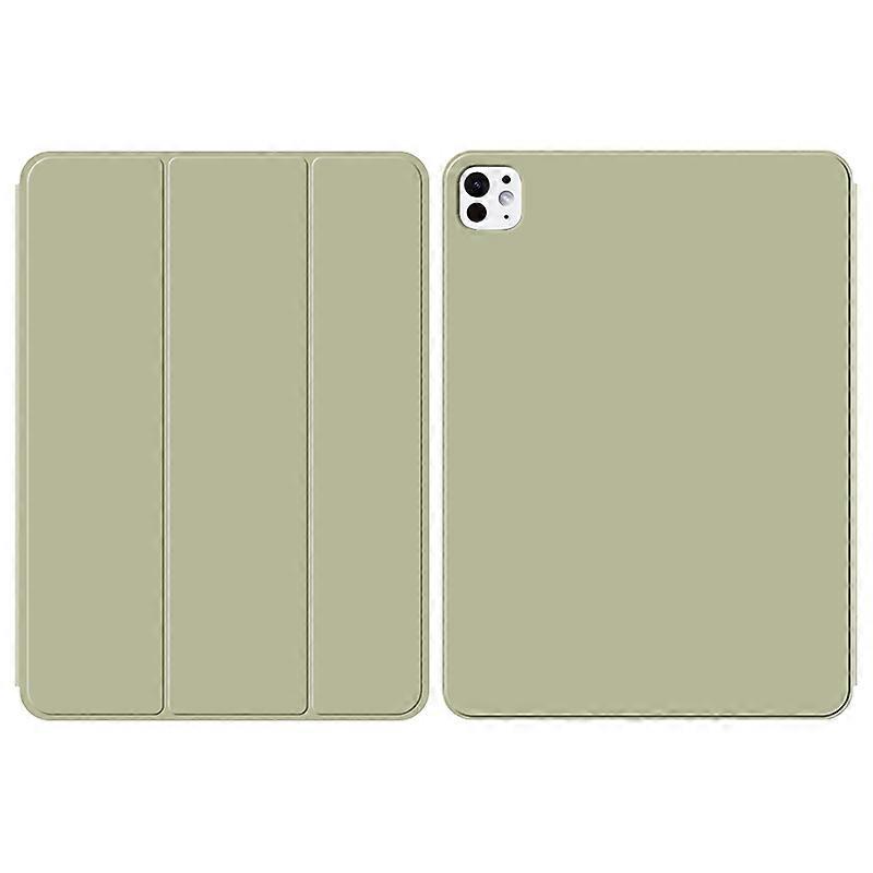 For iPad Pro 11 (2024) (M4) Case Magnetic Attachment Tri-Fold Stand Protective Shell