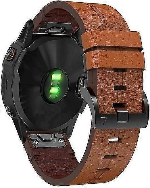Leather Strap Compatible with Garmin Approach S70 47mm 22mm Adjustable Replacement Wristband Leather Strap for Garmin Approach S70 47mm Brown