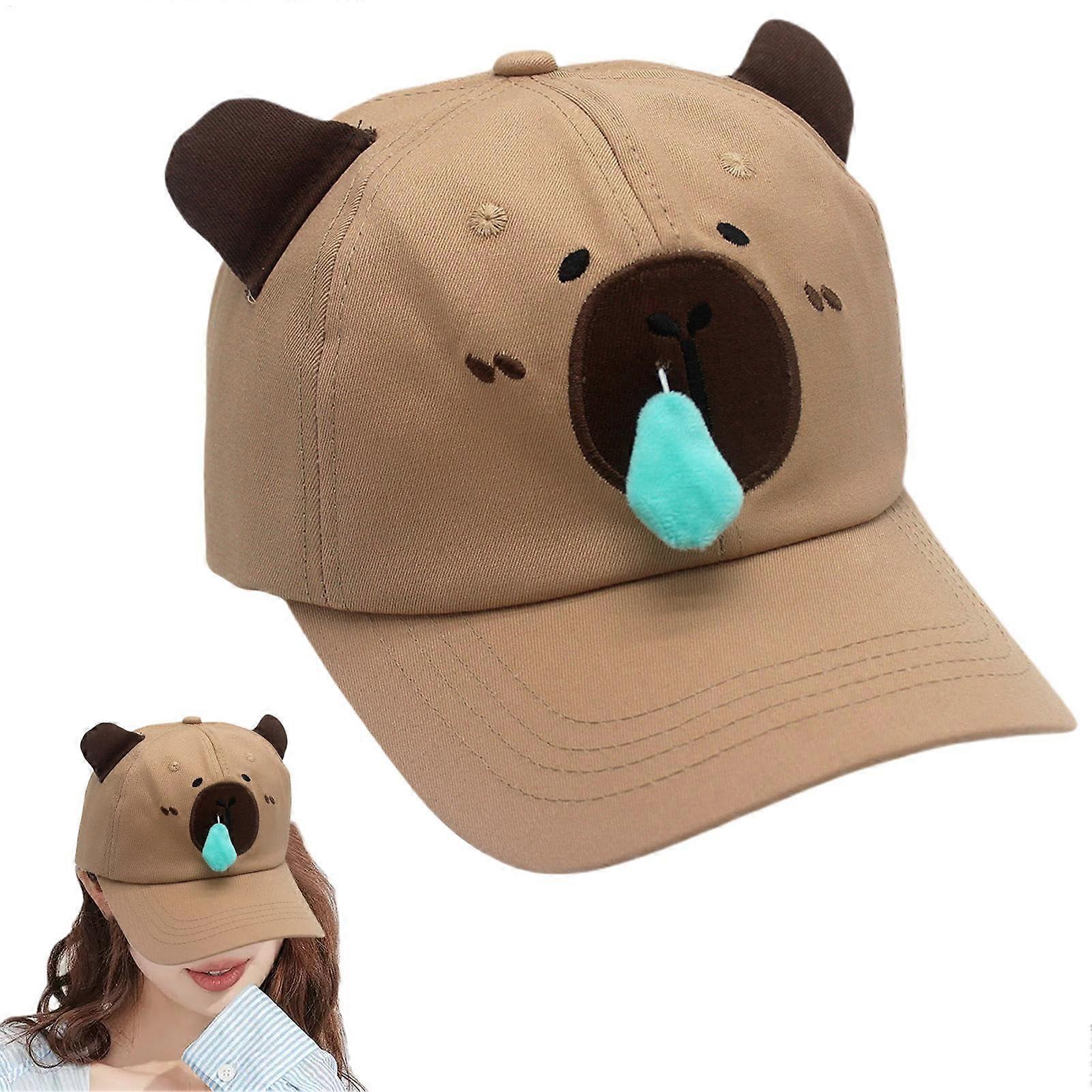 Capybara Hat For Youth | Embroidered Baseball Cap, Adjustable, Cotton Blend, Comfortable | Assorted Colors