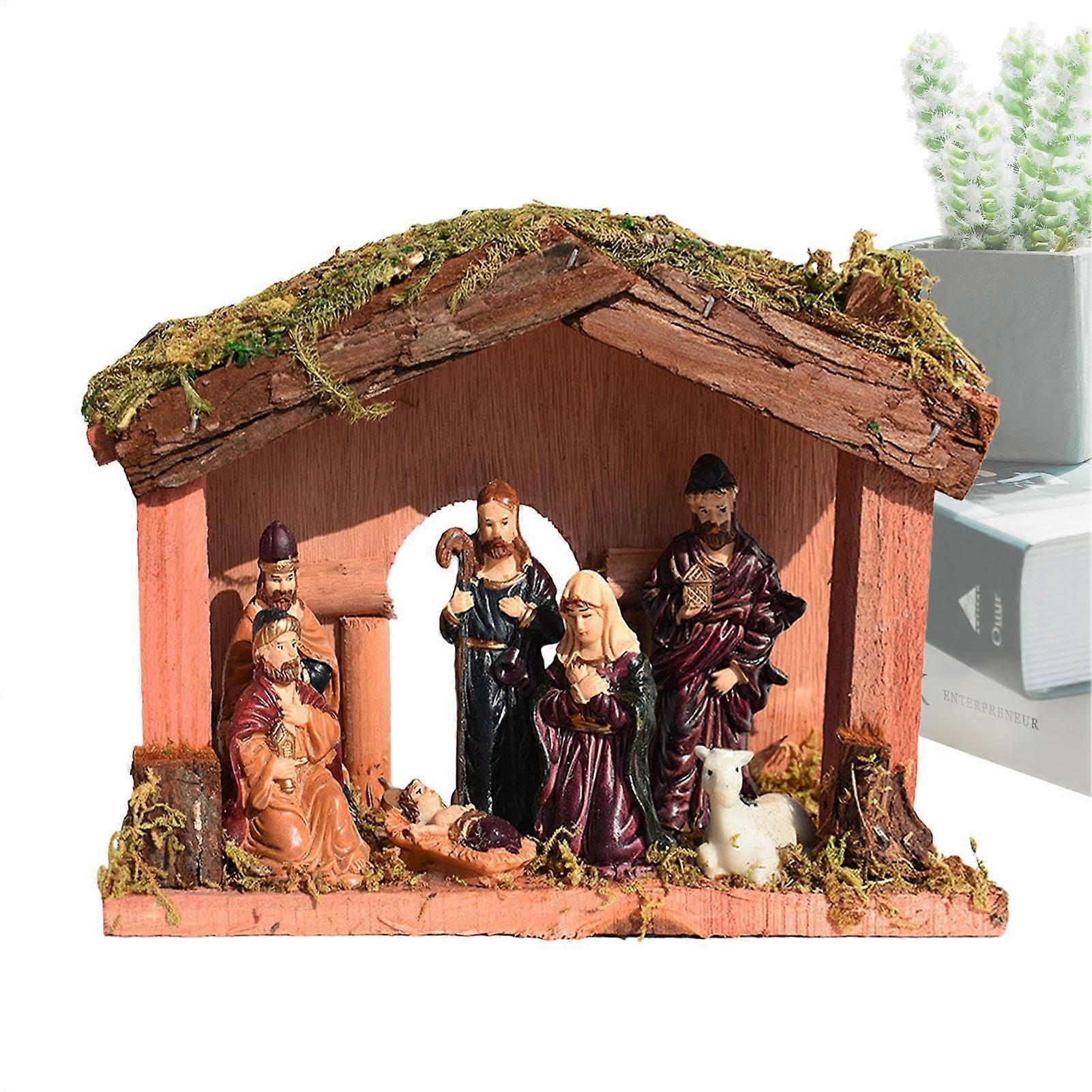 Nativity Christmas Figurines, Resin Nativity Ornaments, Nativity Tabletop Scenes