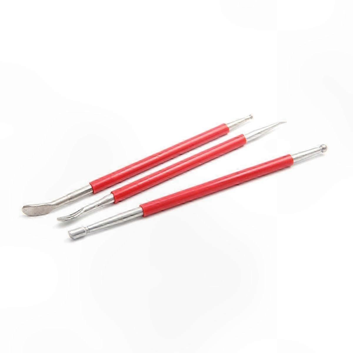 3-Piece Handmade Leather Crafting Tool Set for Carving and Shaping
