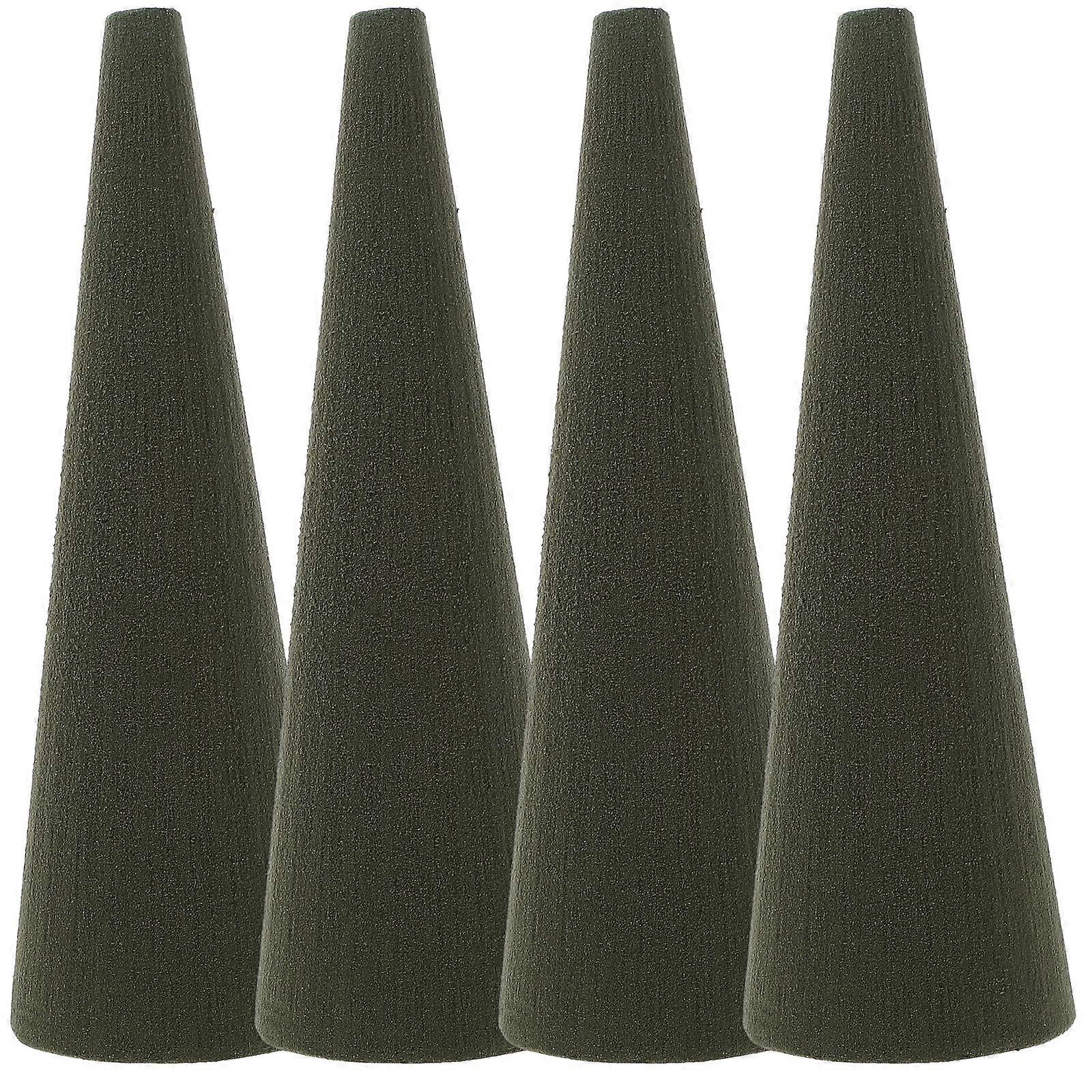 4pcs Flower Mud DIY Cone Shape Flower Mud Flower Floral Foam Block Diy Material Fresh and Artificial Flower Arrangement Material
