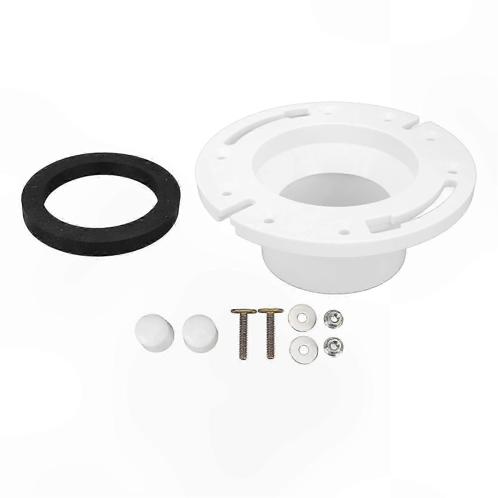 RV Toilet Floor Flange Kit, 3in Socket Replacement, Easy Install for Motorhome Trailer Toilets