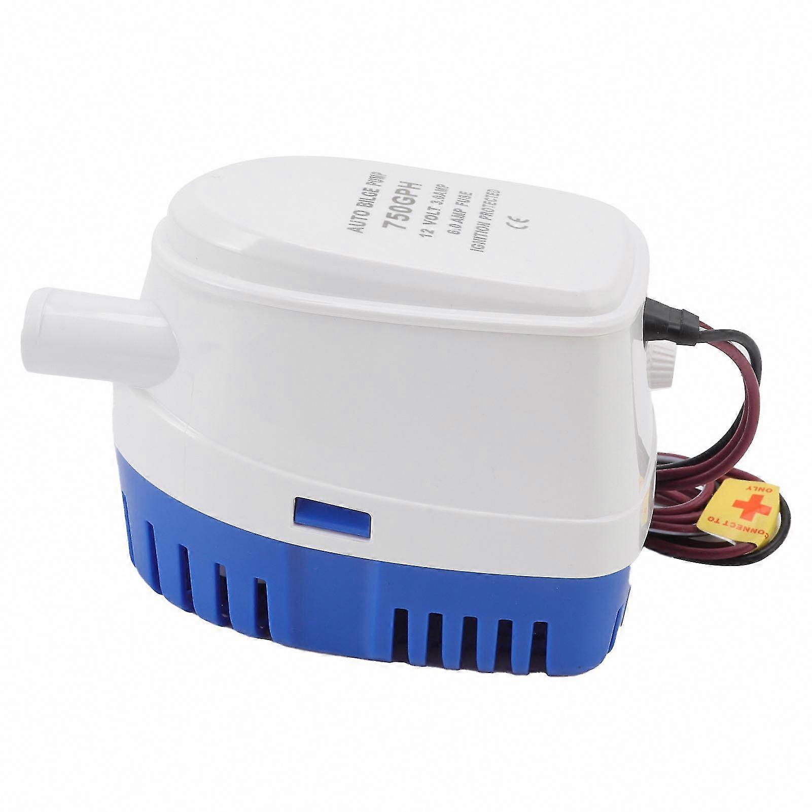 12V DC Submersible Pump with Float Switch - Auto Bilge, Impact Resistant, Mini & Multifunctional for 3A/6A Fuse