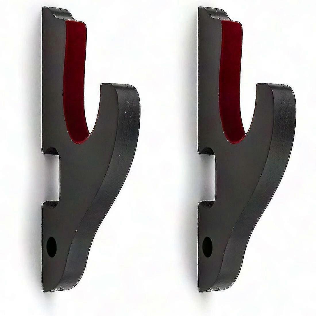 2-Pack Adjustable 1-Tier Padded Katana Sword Wall Mount Hanger for Display