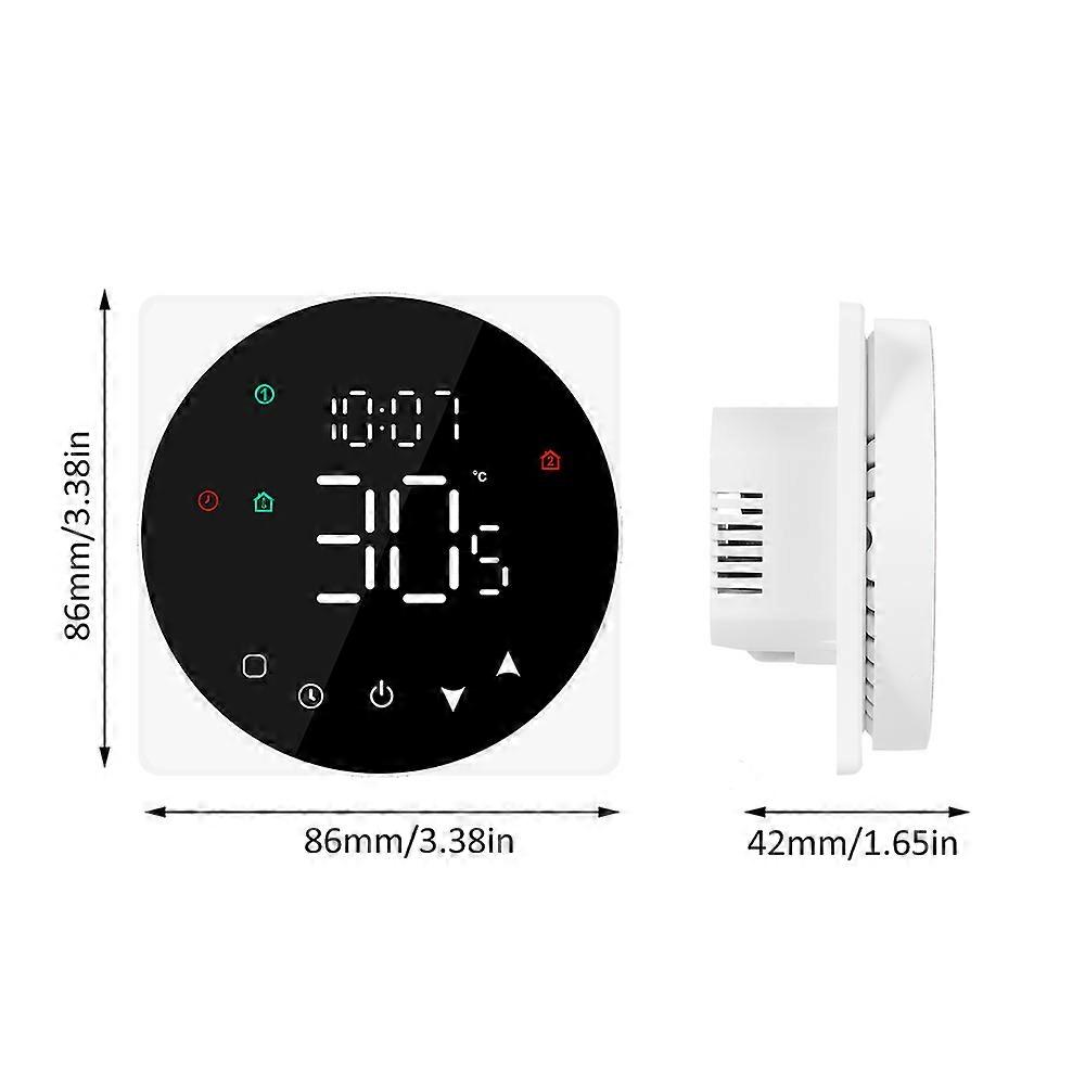 LCD Display Smart Temperature Controller 16A Touch Screen Thermostat Weekly Programmable for Electric Heating Save Energy