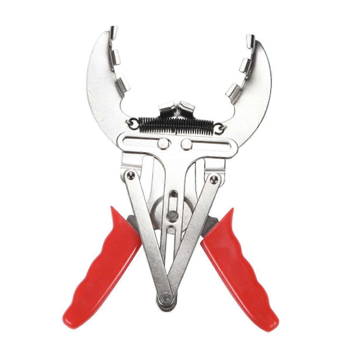 Piston Compressor Pliers Disassembly Tool for Easy Removal Comfortable Grip for Term Use for Engine and Maintenance 12X8X1CM Red