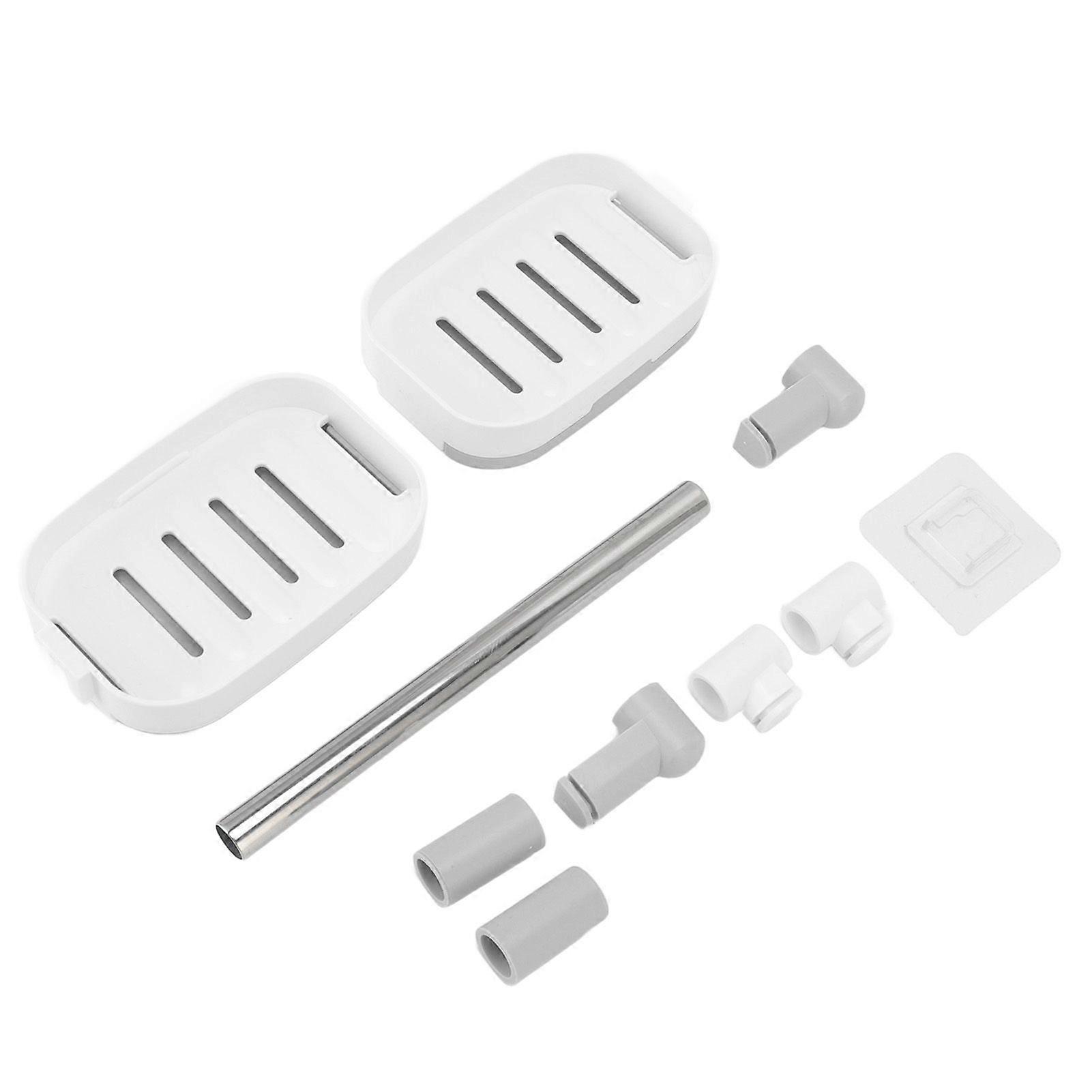 Detachable Two-Layer Space-Saving Wall-Mounted Rotating Soap Dish for Bathroom, Shower, and Kitchen