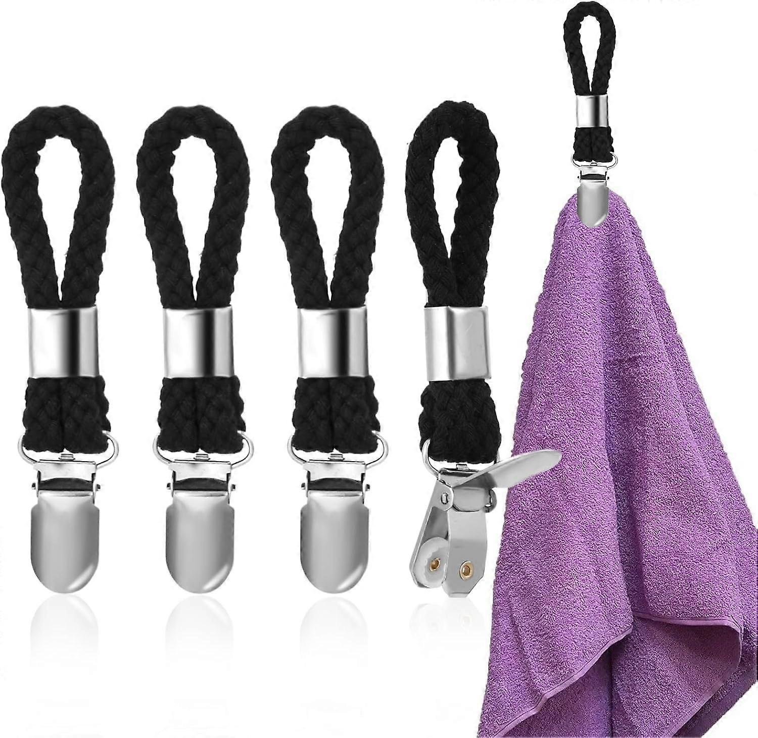 4Pcs Towel Clips for Kitchen,Kitchen Towels Clips with Hanging Loop