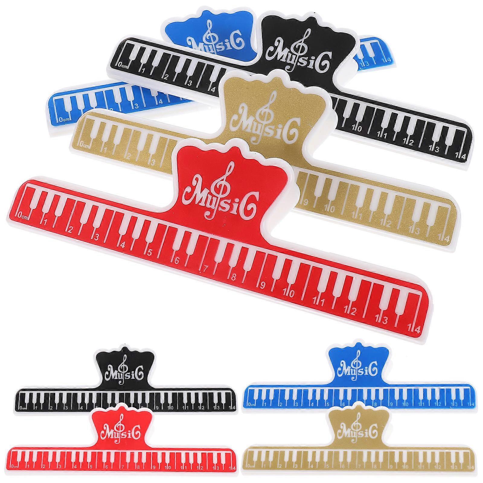Durable ABS Music Book Clips for Sheet Music Holders 8 Pieces Assorted Color